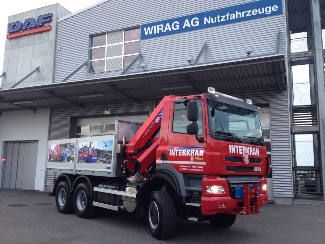 WIRAG AG Fahrzeuglieferung TATRA Phoenix 4x4 Interkran
